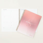 Rose Pink Shimmer Glitzer Sparkline Mit Monogramm Planer (Anzeige)