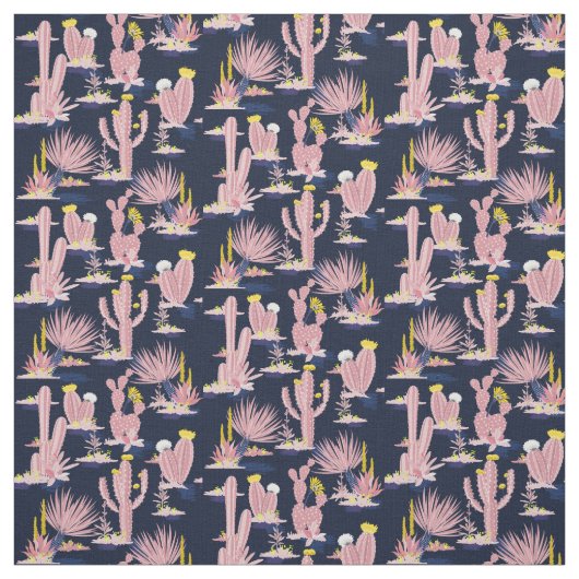 Rose Pink Südwestwüste Kaktus Stoff (Muster)