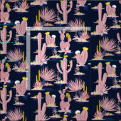 Rose Pink Südwestwüste Kaktus Stoff (Kachel)