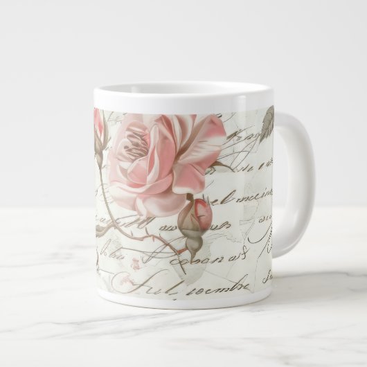 Rose Pink Tee Cup Jumbo-Tasse (Vorderseite Rechts)