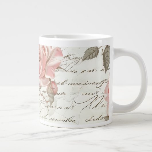 Rose Pink Tee Cup Jumbo-Tasse (Rechts)