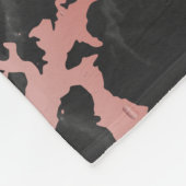 Rose PInk und graue schwarze Marmorplatte Fleecedecke (Ecke)