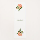 Rose pink und pfirsichfarben botanisch yogamatte (Vorderseite)