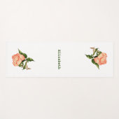 Rose pink und pfirsichfarben botanisch yogamatte (Vorderseite (Horizontal))