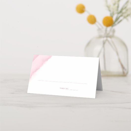 Rose Pink Wasserfarbe Hochzeitsbegleiter / Platzkarte (Vorderseite)