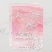 ROSE PINK WATERCOLOR POPPIES SAVE THE DATE (Vorne/Hinten)