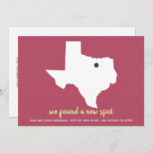 Rose Pink Wir haben einen neuen Platz gefunden - T Ankündigung (Vorne/Hinten)