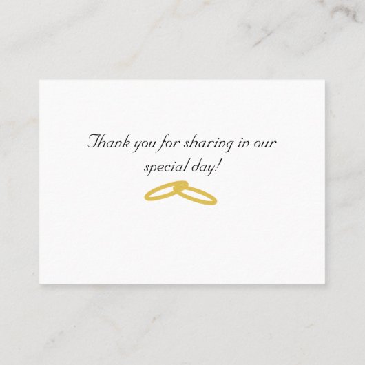 Rose Platzkarte (Rückseite)