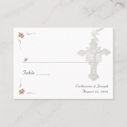 Rose Platzkarte (Vorderseite)