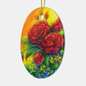 Rose Plumage Keramik Ornament (Links)