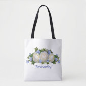 Rose Plumbago Blume Bouquet Stilvoll personalisier Tasche (Vorderseite)