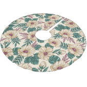 Rose Polyester Weihnachtsbaumdecke (Schrägansicht)