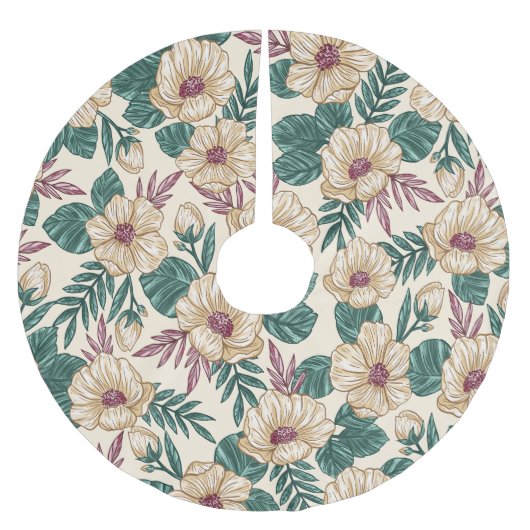 Rose Polyester Weihnachtsbaumdecke (Vorderseite)