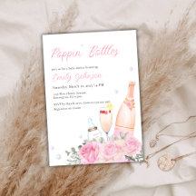 Rose Poppin Flaschen Champagne Girl Babydusche