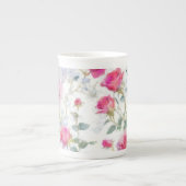 Rose Porzellantasse (Vorderseite)