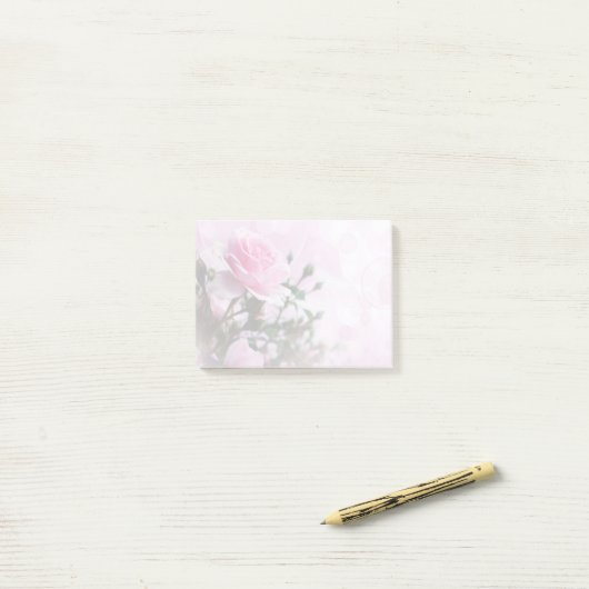 Rose Post-it Klebezettel (Auf Schreibtisch)