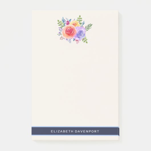 Rose Post-it Klebezettel (Vorderseite)