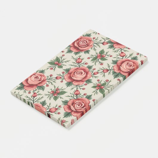 Rose Post-it Klebezettel (angewinkelt)