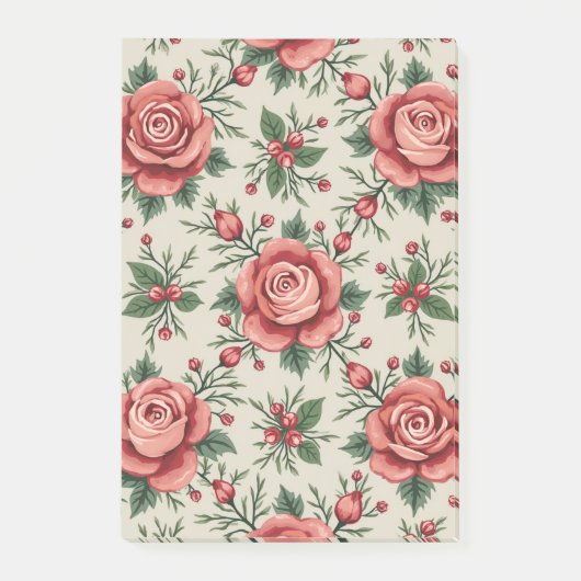 Rose Post-it Klebezettel (Vorderseite)