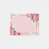 Rose Post-it Klebezettel (Vorderseite)