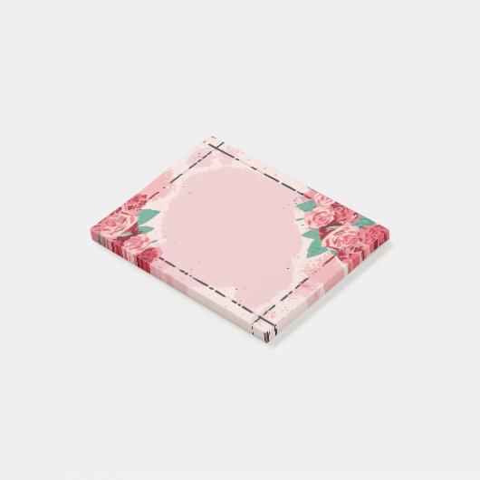 Rose Post-it Klebezettel (angewinkelt)