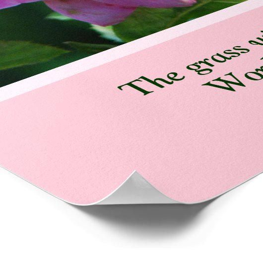 Rose Poster mit Bibelverse (Ecke)