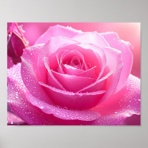 Rose Poster von Frederic Mistral Rose geküsst durc