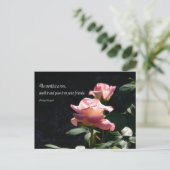 Rose Postkarte (Stehend Vorderseite)