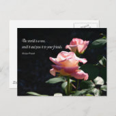 Rose Postkarte (Vorne/Hinten)