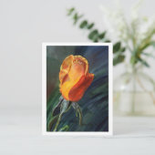 Rose Postkarte (Stehend Vorderseite)