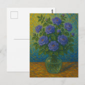 Rose Postkarte (Vorne/Hinten)