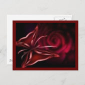 Rose Postkarte (Vorne/Hinten)