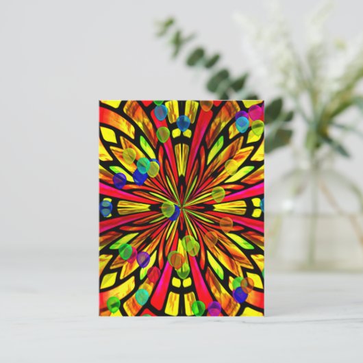 Rose Postkarte (Stehend Vorderseite)