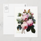 Rose Postkarte (Vorne/Hinten)