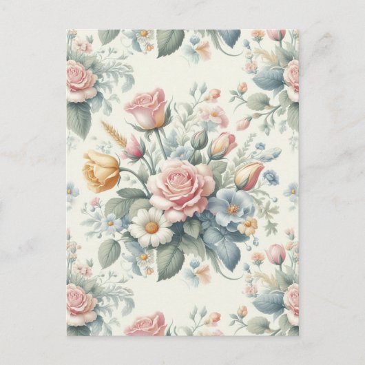 Rose Postkarte (Vorderseite)