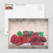 Rose Postkarte (Vorne/Hinten)