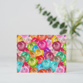 Rose Postkarte (Stehend Vorderseite)