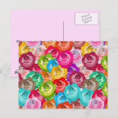 Rose Postkarte (Vorne/Hinten)