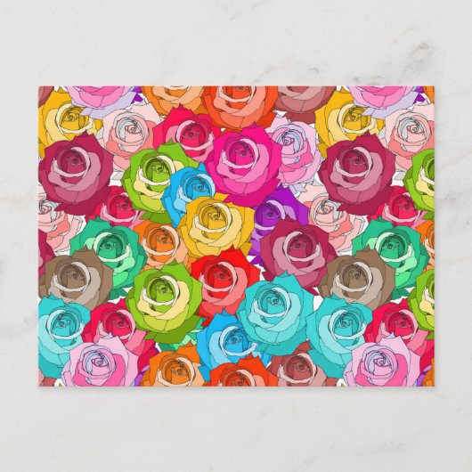 Rose Postkarte (Vorderseite)