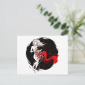 Rose Postkarte (Stehend Vorderseite)