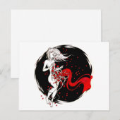 Rose Postkarte (Vorne/Hinten)