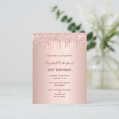 Rose Postkarte (Stehend Vorderseite)