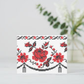 Rose Postkarte (Stehend Vorderseite)