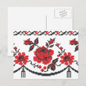 Rose Postkarte (Vorne/Hinten)