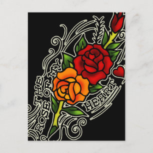 Rose Postkarte