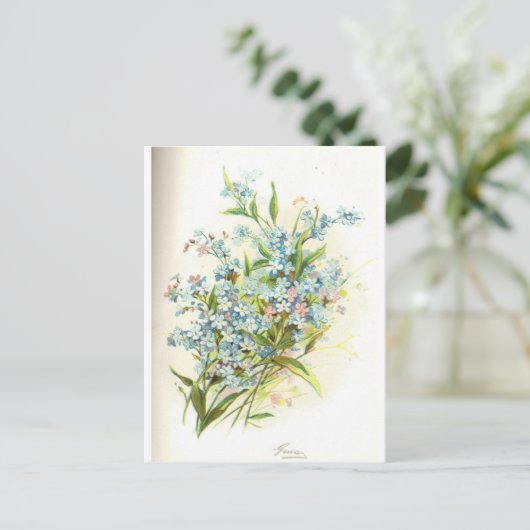 Rose Postkarte (Stehend Vorderseite)