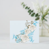 Rose Postkarte (Stehend Vorderseite)