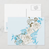 Rose Postkarte (Vorne/Hinten)