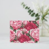 Rose Postkarte (Stehend Vorderseite)