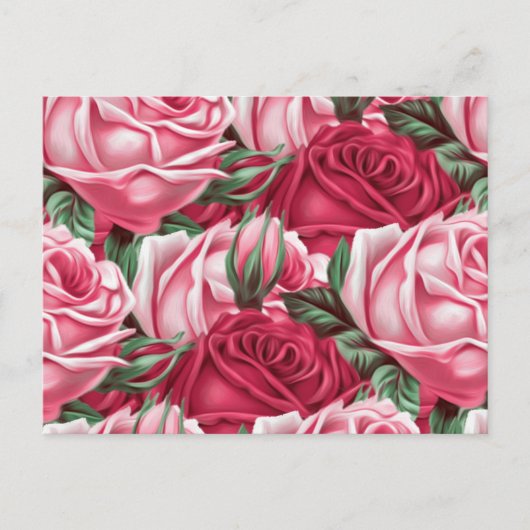 Rose Postkarte (Vorderseite)